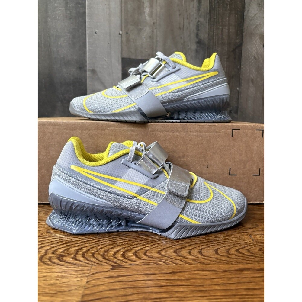 Nike Romaleos 4 Weightlifting Shoes Wolf Grey Lightning Men Size 7.5 CD3463-002